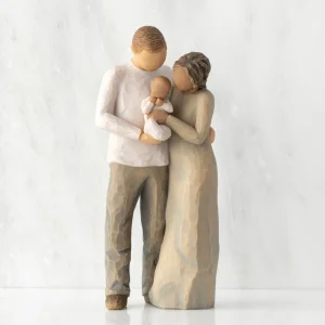 Willow Tree Adult & Child | We Are Three (Woman: Darker Skin, Man: Lighter Skin)