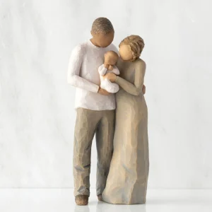Willow Tree Adult & Child | We Are Three (Woman: Lighter Skin, Man: Darker Skin)