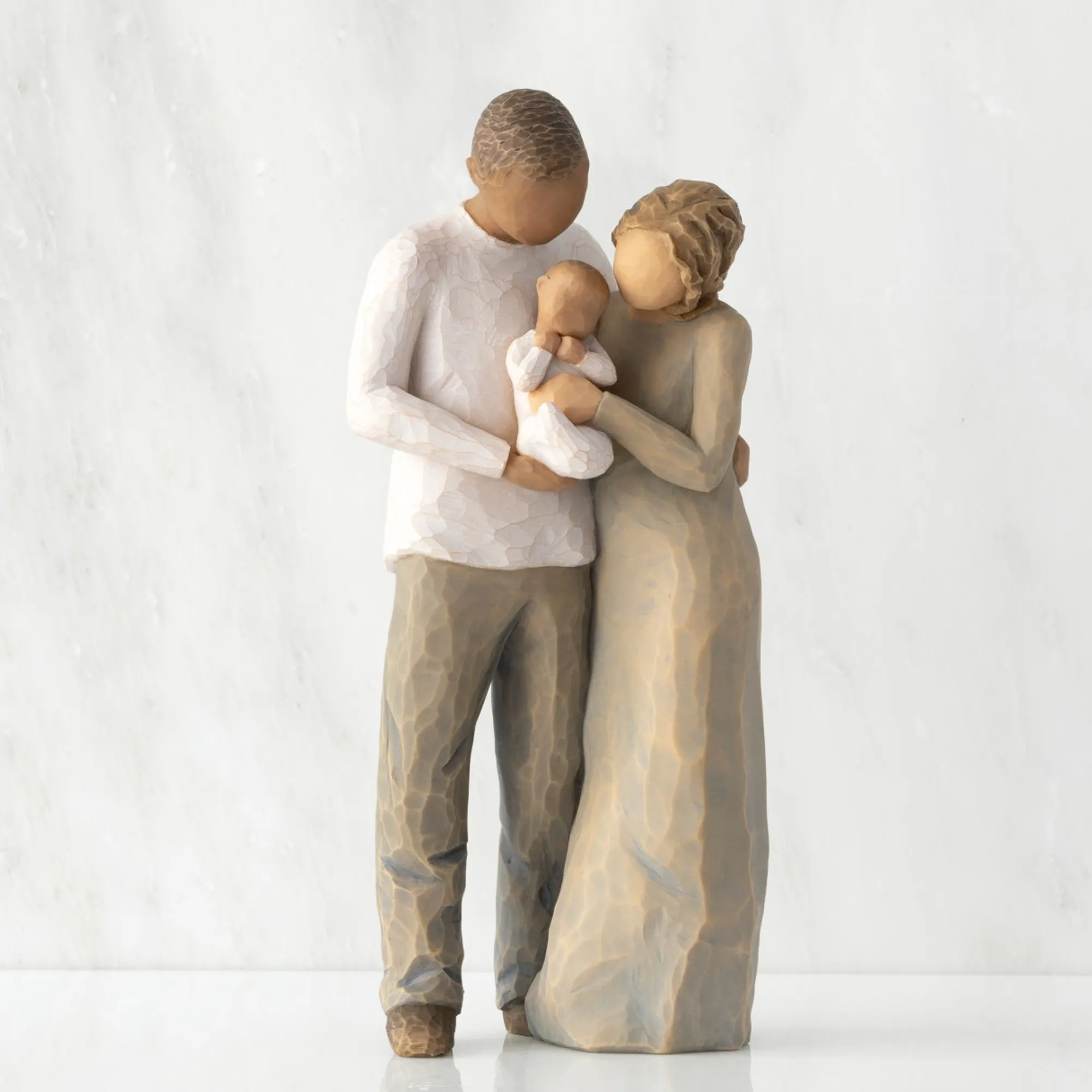 we_are_three_woman_lighte_0.webp Willow Tree Adult & Child | We Are Three (Woman: Lighter Skin, Man: Darker Skin)