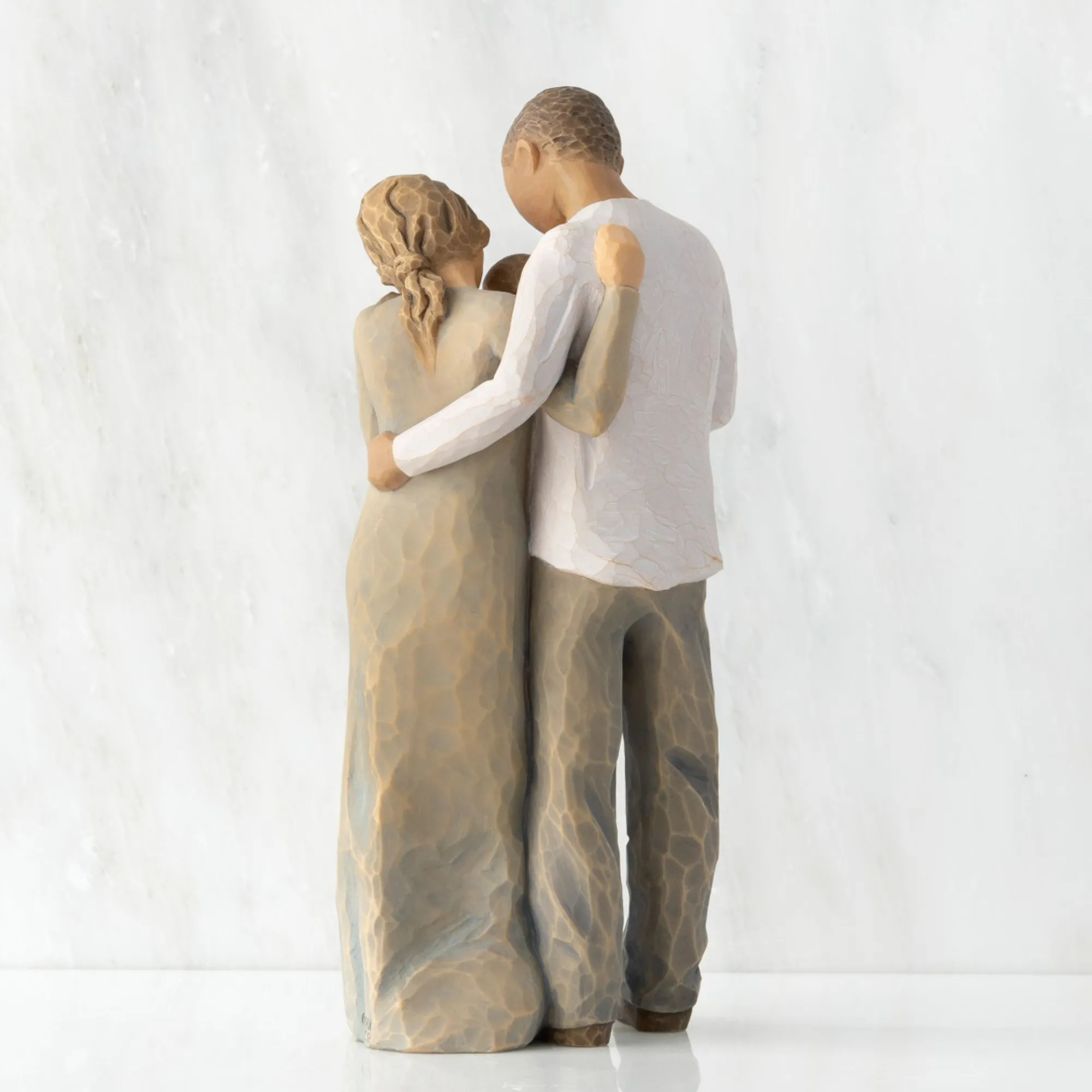 we_are_three_woman_lighte_2.webp Willow Tree Adult & Child | We Are Three (Woman: Lighter Skin, Man: Darker Skin)