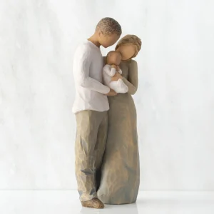 Willow Tree Adult & Child | We Are Three (Woman: Lighter Skin, Man: Darker Skin)
